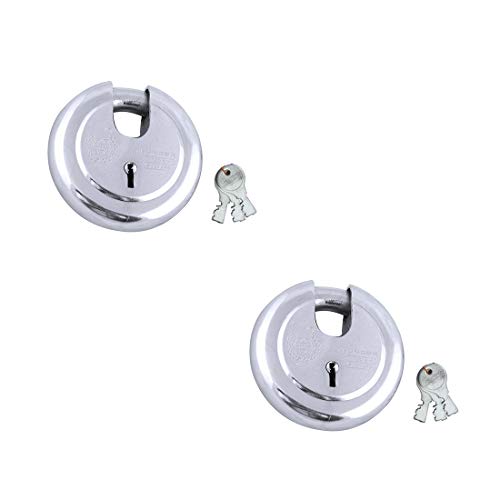 Harrison JAMA LOCK-0251_PK 2 Steel 9 Levers Padlock with 3 Keys (Pack of 2)