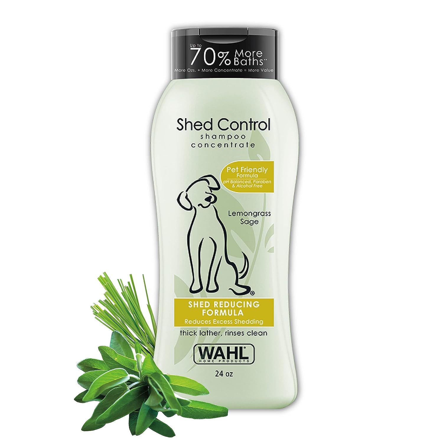 Wahl 820005 Shed Control Shampoo, Lemongrass Sage, 700 ML