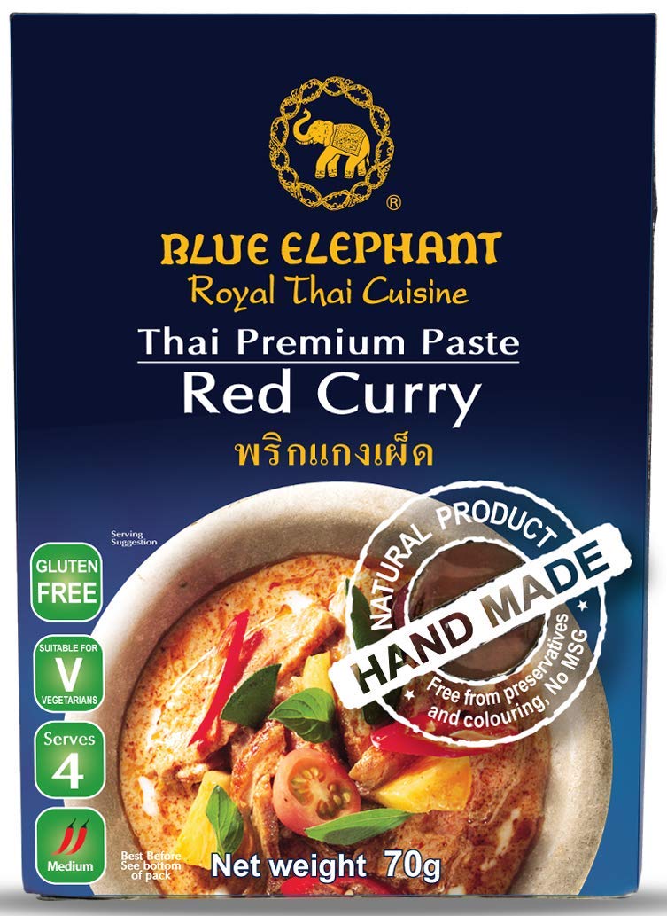 4x Blue Elephant Red Curry Paste 70g each - Pack of 4
