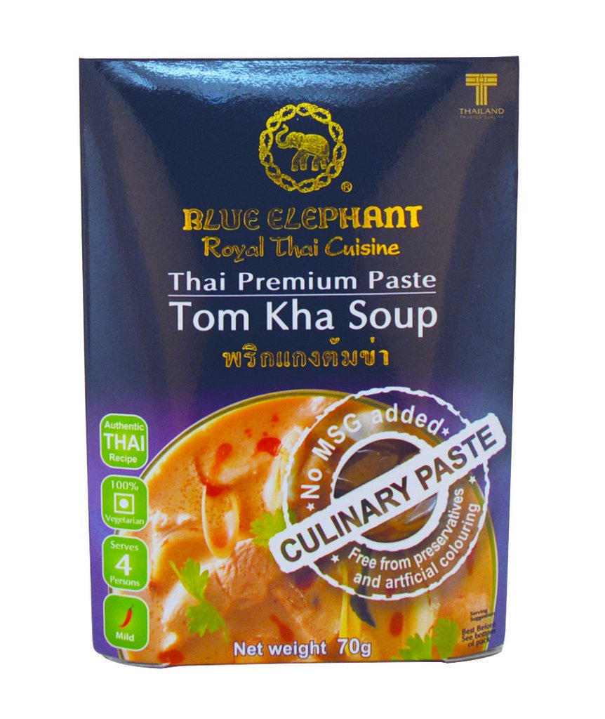 4x Blue Elephant Tom KHA Soup Paste - 70g each- Pack of 4