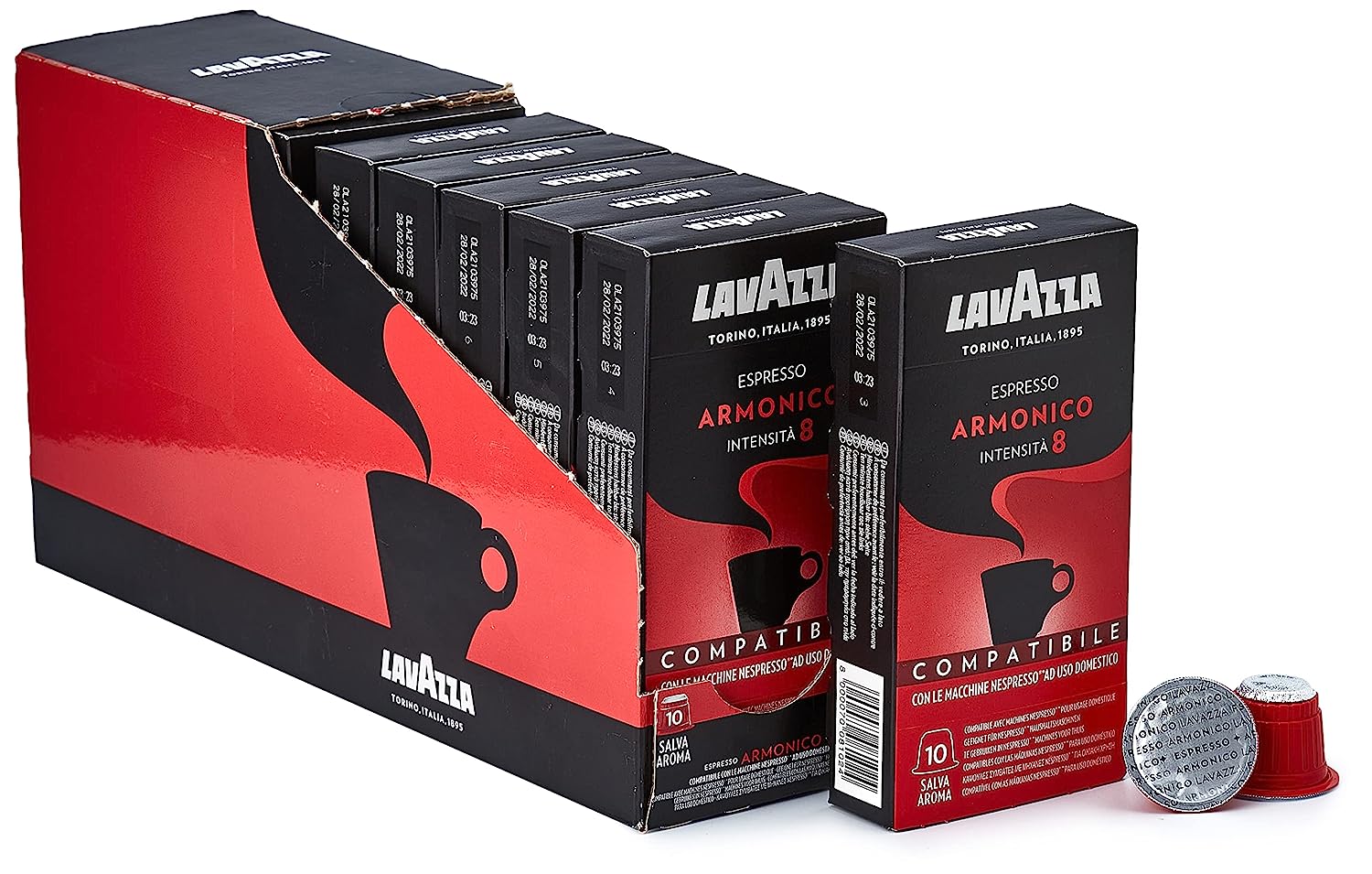 Lavazza Nespresso Compatible Capsules - Armonico 10 Capsules (pack of 2)