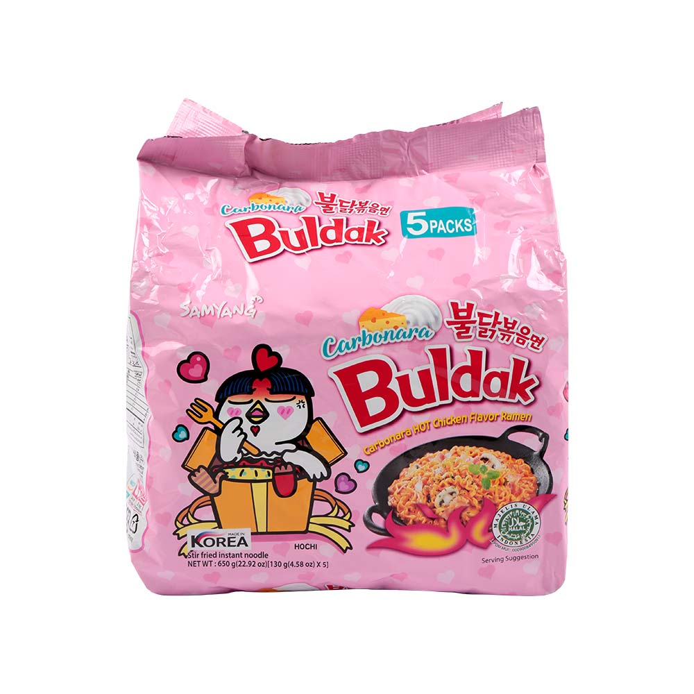 Samyang Buldak Carbonara Hot Chicken Flavoured Instant Noodles / Ramen - 650G