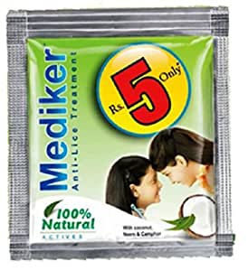 100x Mediker Natural Anti-Lice Treatment Shampoo, Pack of 100 - 5ml each