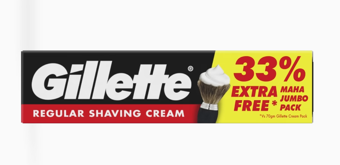 10x Gillette Regular Shaving Cream, Pack of 10 (93 g each)