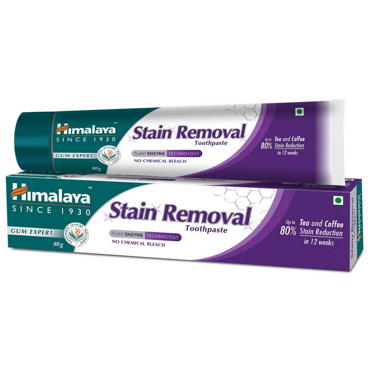 10x Himalaya Herbals Stain Removal Toothpaste - Pack of 10 (80 g each)