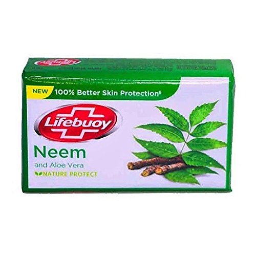 10x Lifebuoy Neem and Aloe Vera Soap Bar For 100% Better Skin Protection,  Pack of 10 (100G each)