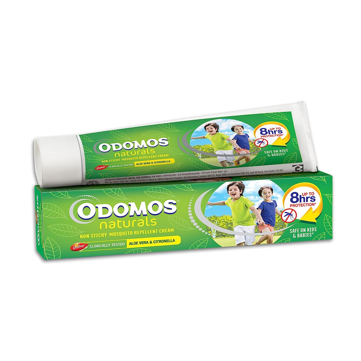 10x Odomos Naturals Non-Sticky Mosquito Repellent Cream - Pack of 10 (100g each)