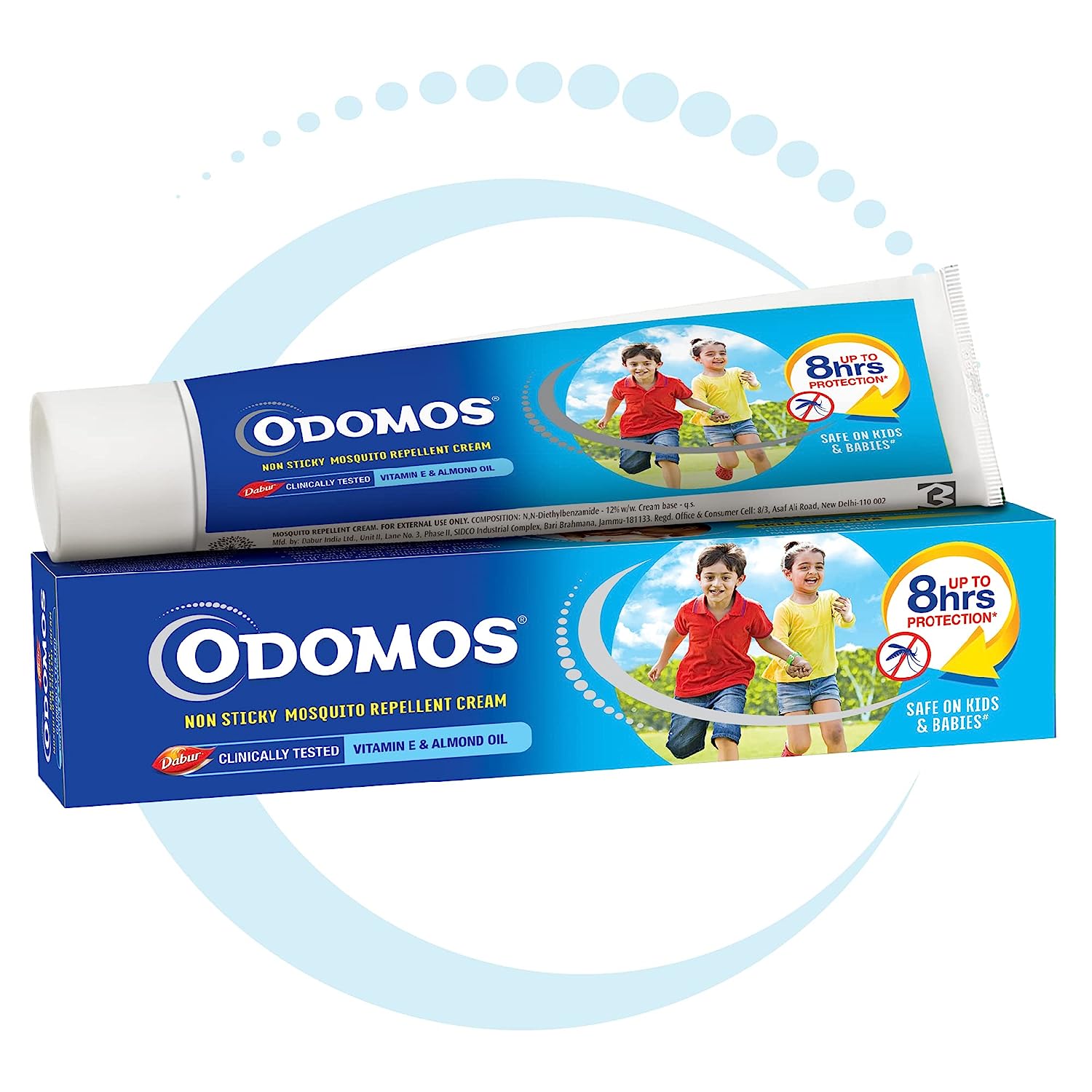 10x Odomos Non-Sticky Mosquito Repellent Cream - Pack of 10 (100g)