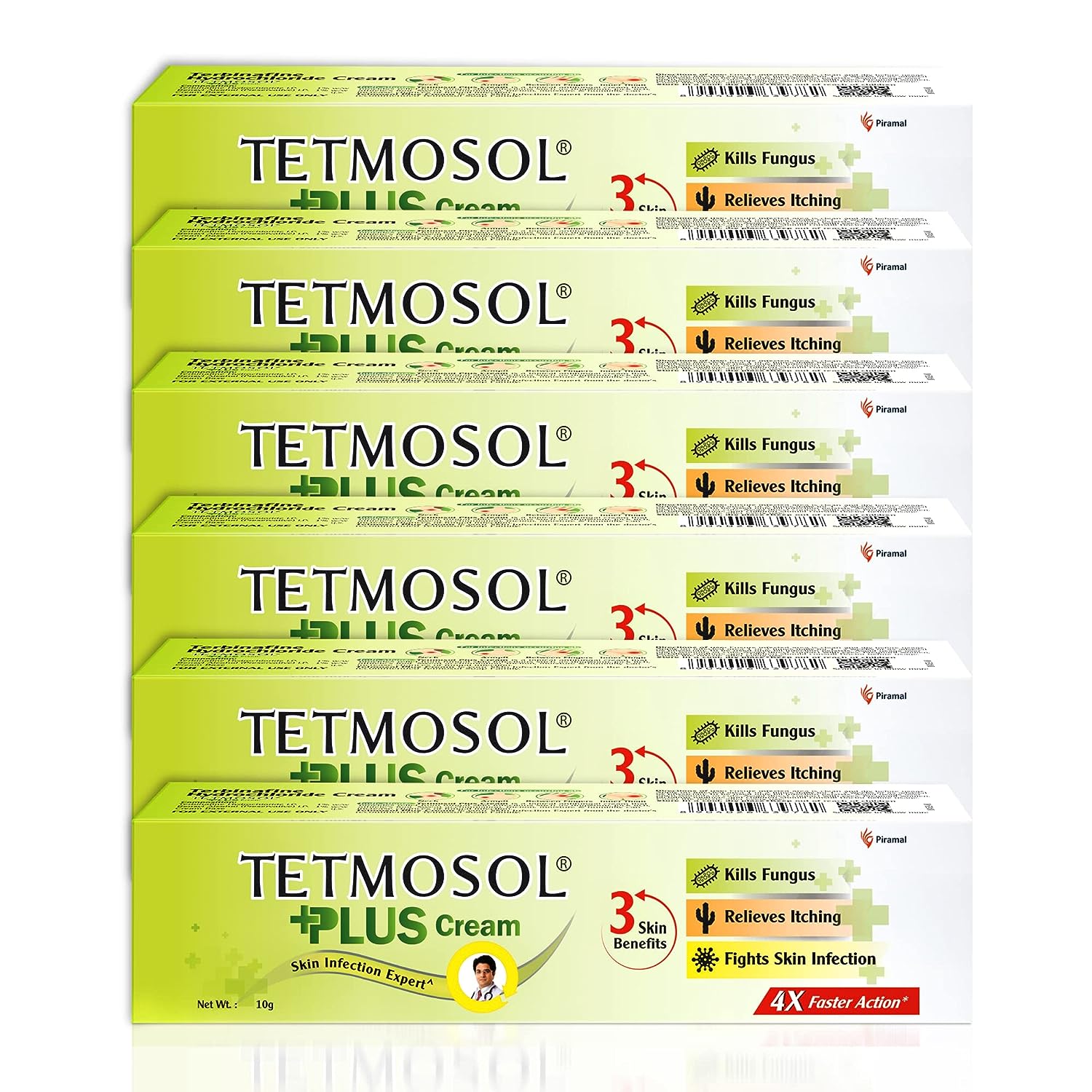 12x Tetmosol Plus Cream - Pack of 12 - 10g each