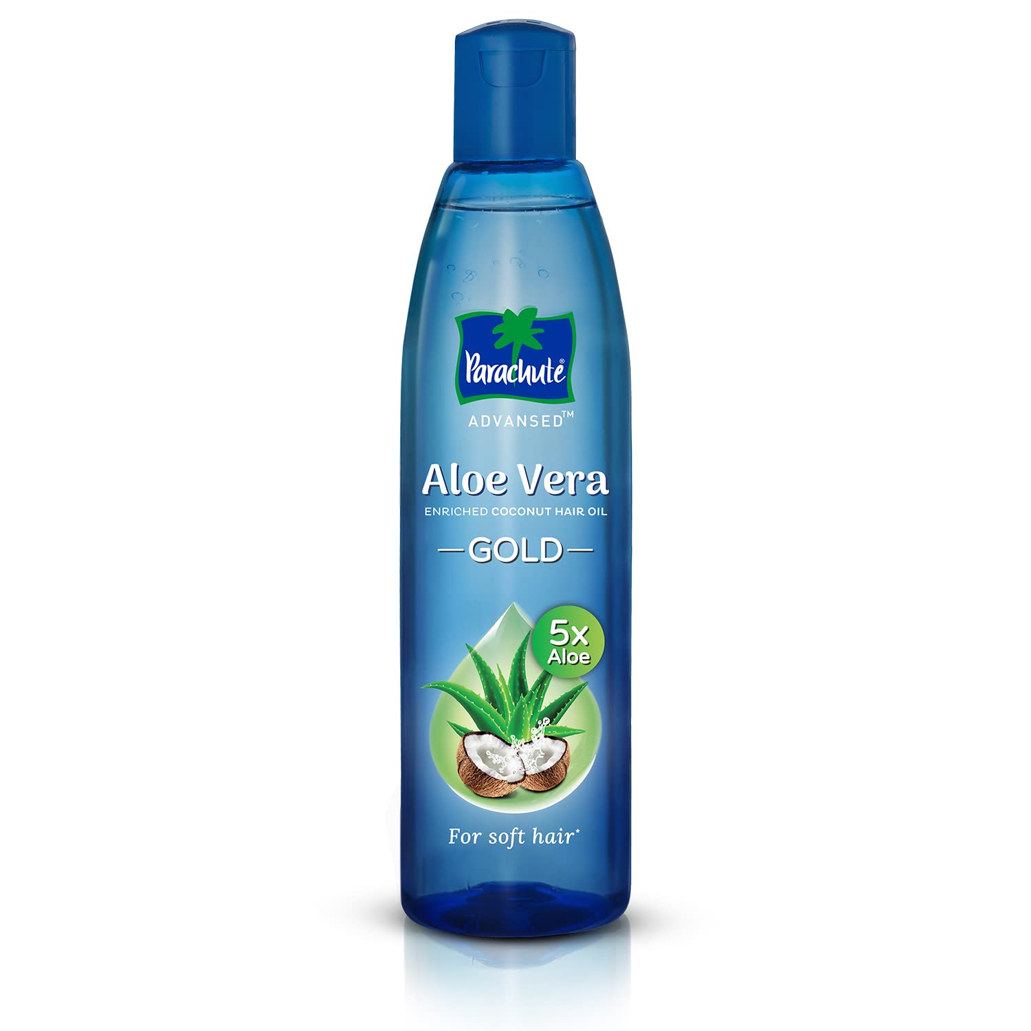 2x Parachute Advansed Aloe Vera Enriched Coconut Hair Oil Gold | 5X Aloe Vera With Coconut Oil - Pack of 2 -  (400ml each)
