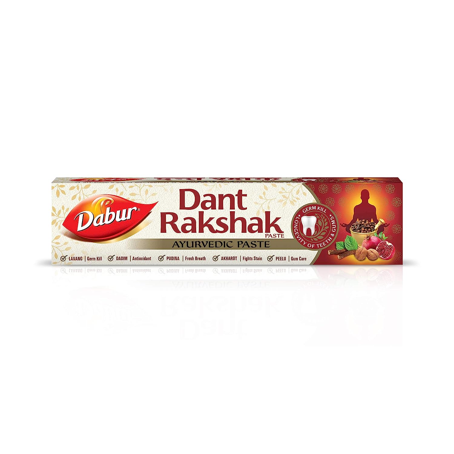 4x Dabur Dant Rakshak Ayurvedic Toothpaste - Pack of 4 (175g each)