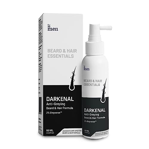 4x Formen Darkenal Anti Greying Hair Serum With 2% Greyverse | Naturally Pigmented, Hair Greying, Thinning & Shiny Hair | No Synthetic Colours, Melanin Synthesis - 60ml each (Pack Of 4)