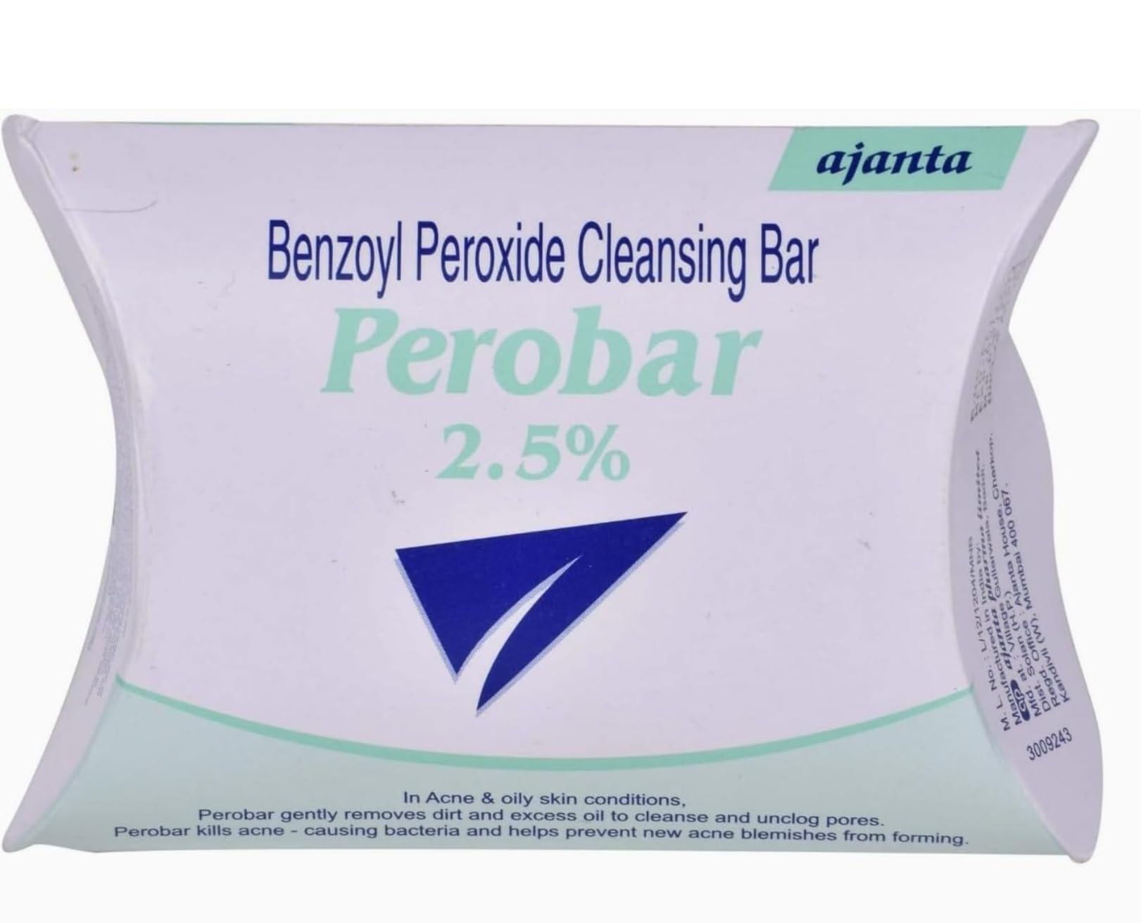 4x Perobar 2.5% Benzoyl Peroxide Cleansing Bar - 75g