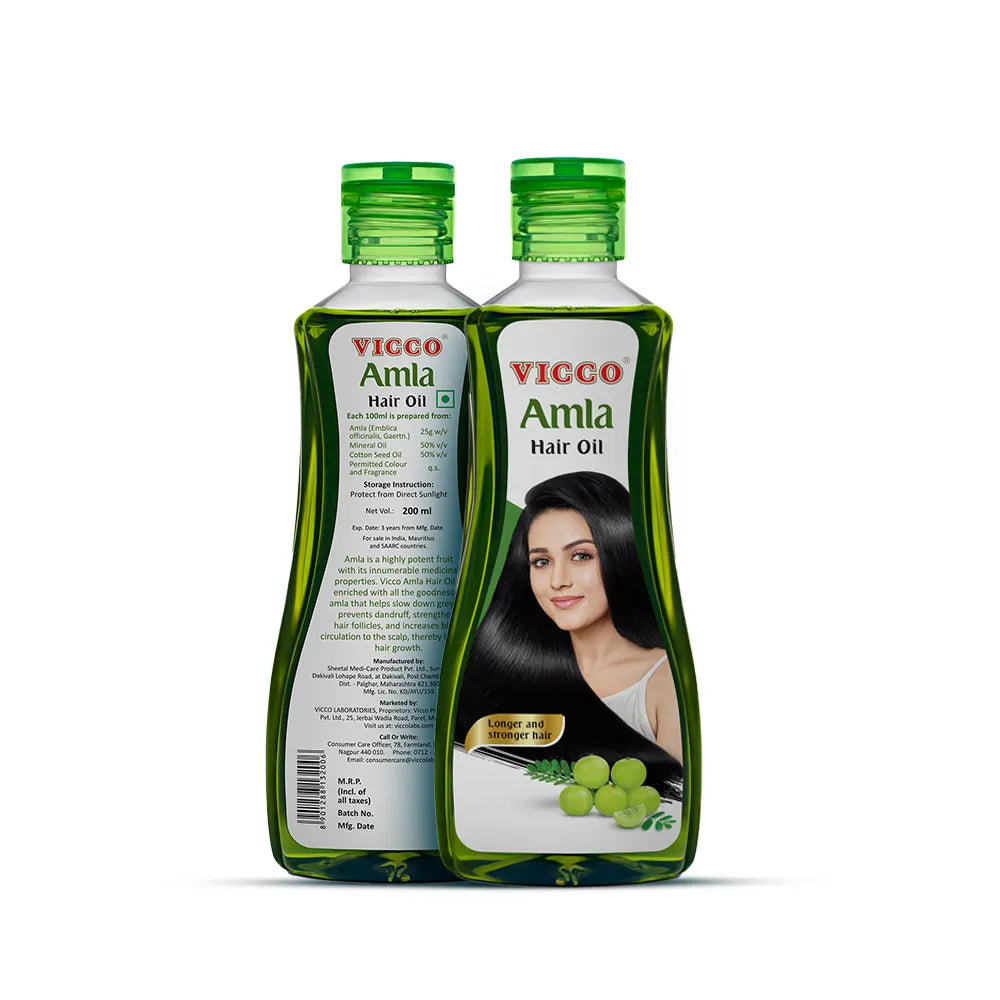 4x Vicco Amla Hair Oil - Pack of 4 (200ml each)
