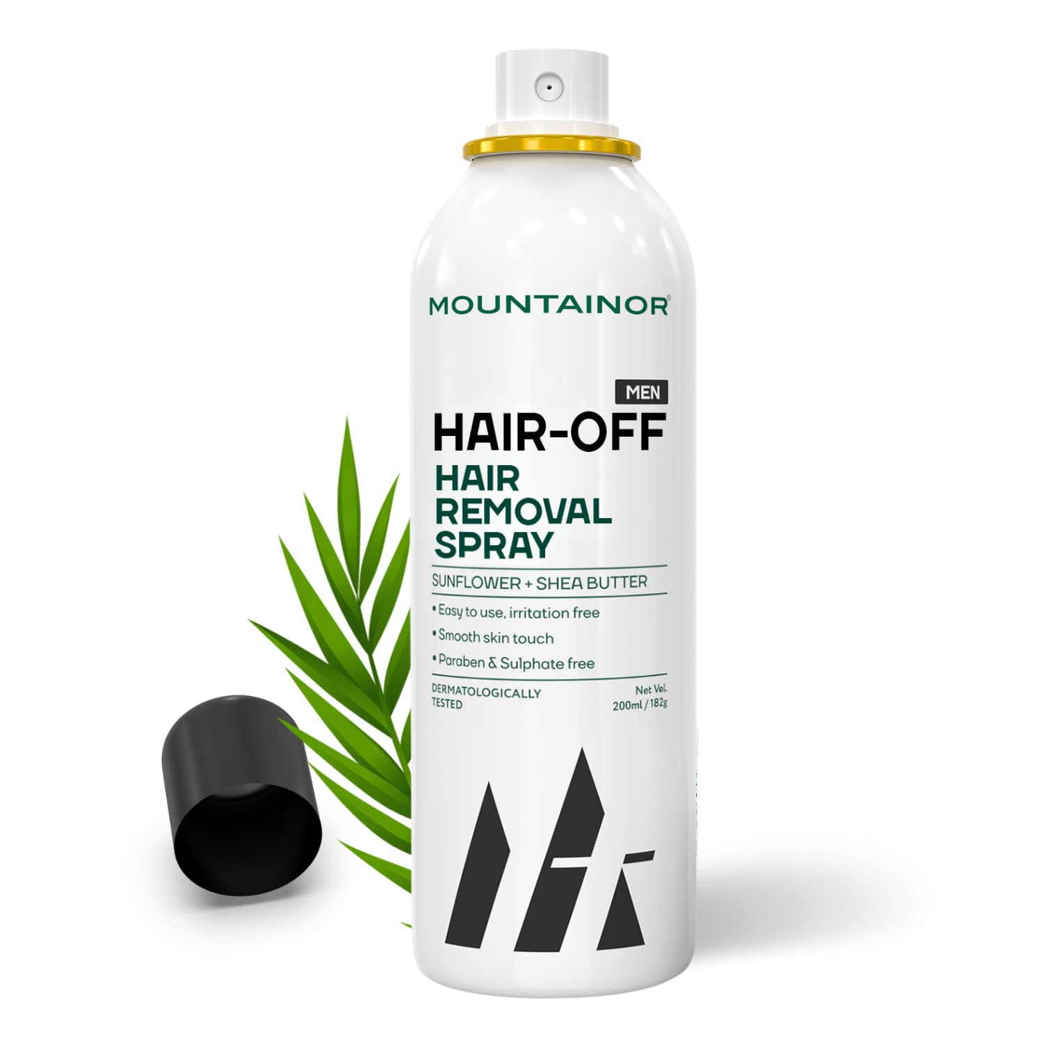 5x MOUNTAINOR Hair Removal Cream Spray For Men - Pack of 5 - (200ML each)