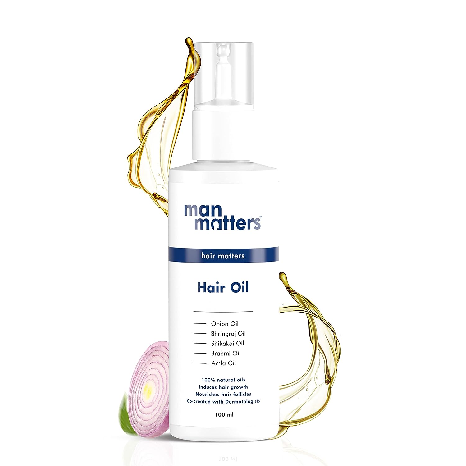 5x Man Matters Hair Oil for Men 100ml - Pack of 5 | 0.1% Rosemary Oil, Onion Oil, Bhingraj Oil, Shikkai Oil, Brahmi Oil & Amla Oil