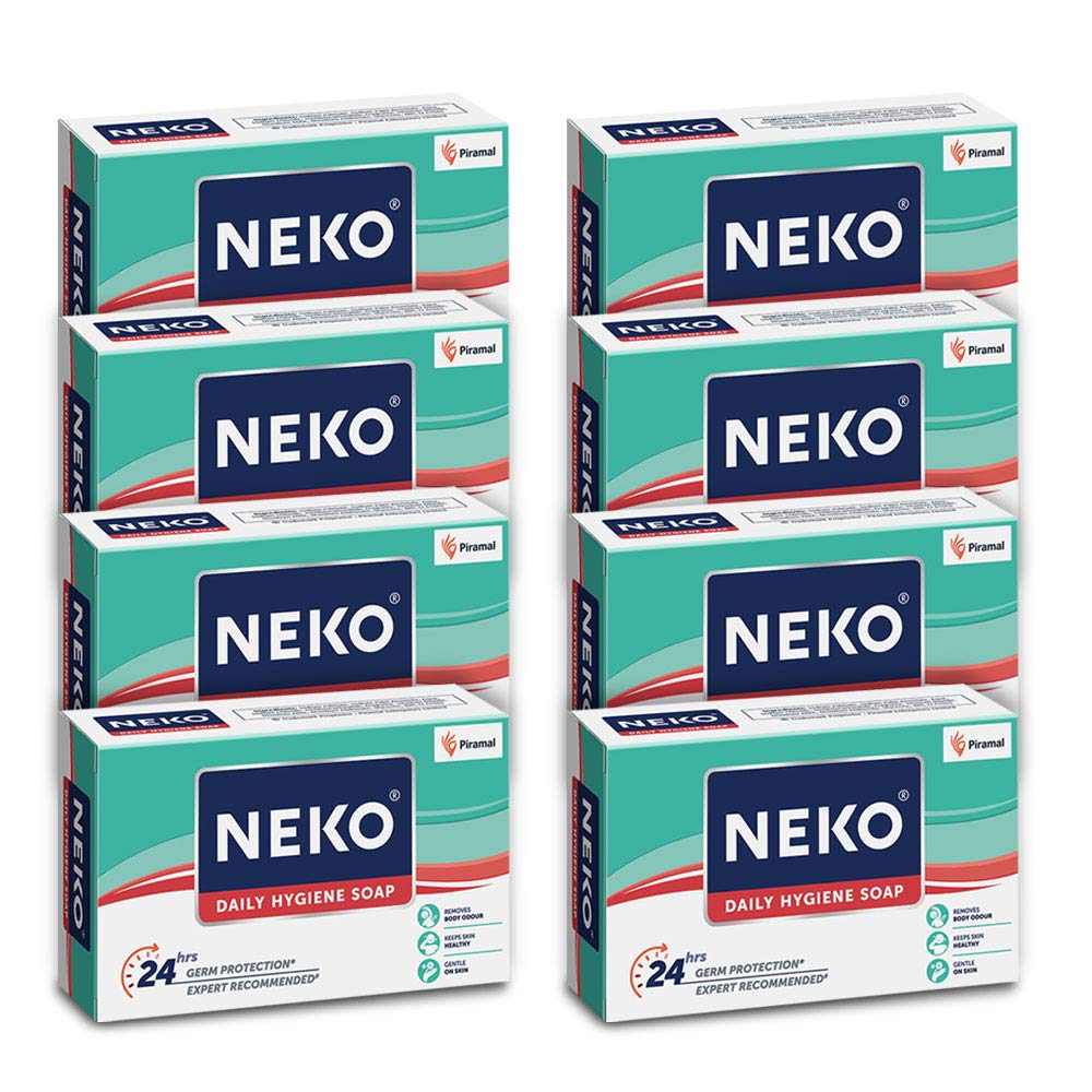 8x Neko Daily Hygiene Soap, 24 hours Germ Protection, 100g, Pack of 8