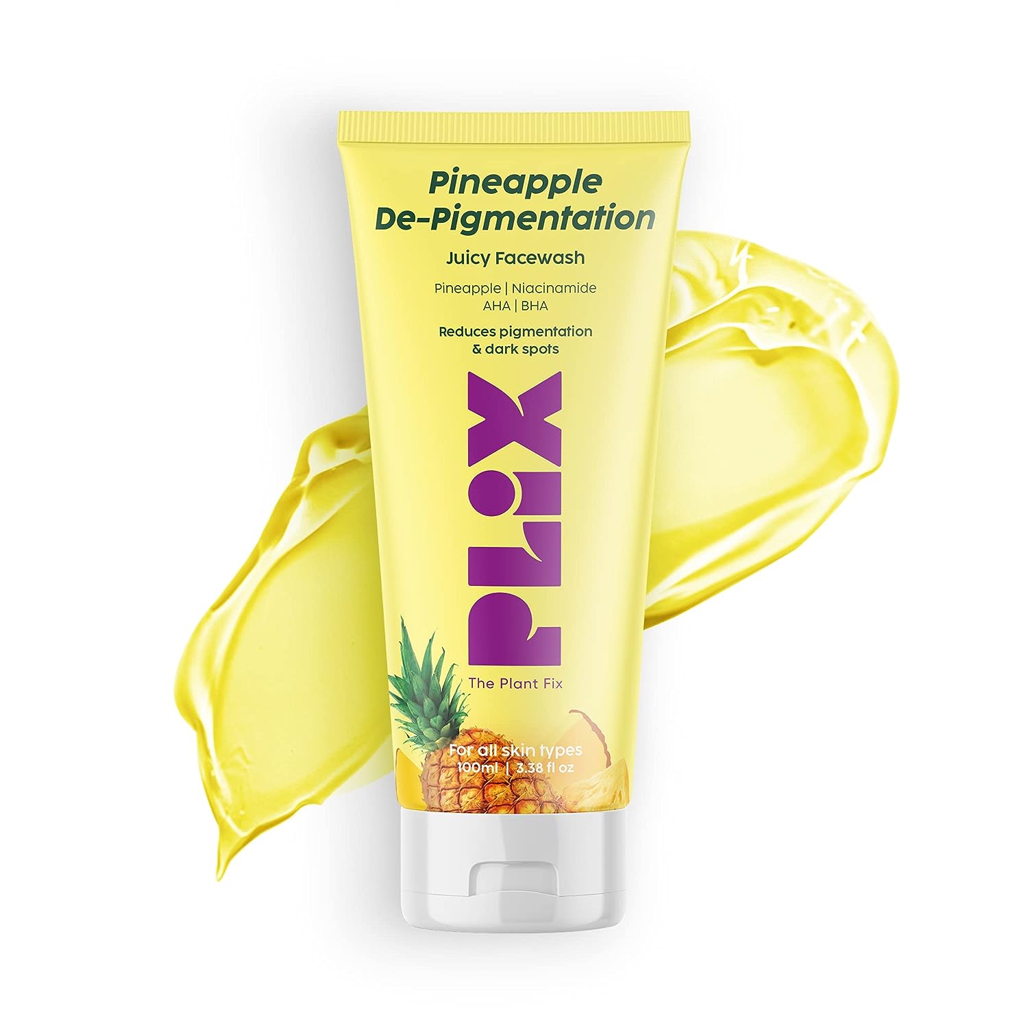 8x PLIX - THE PLANT FIX 5% Pineapple Foaming Facewash , 100ml