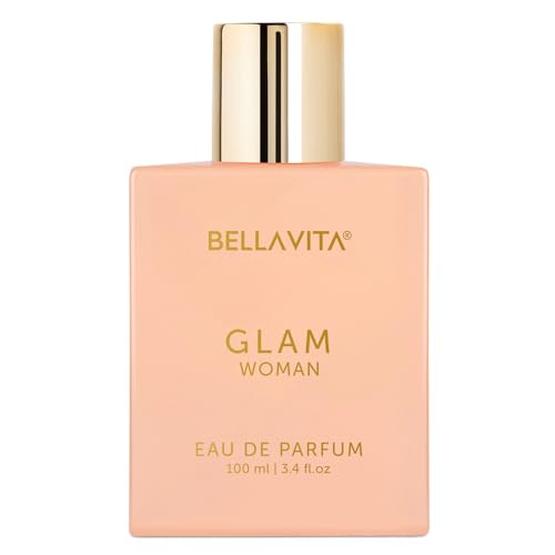 Bella Vita Luxury GLAM Woman Eau De Parfum with African Orange, Jasmine & Patchouli|Premium, Long Lasting Floral & Woody Fragrance EDP for Women 100ML