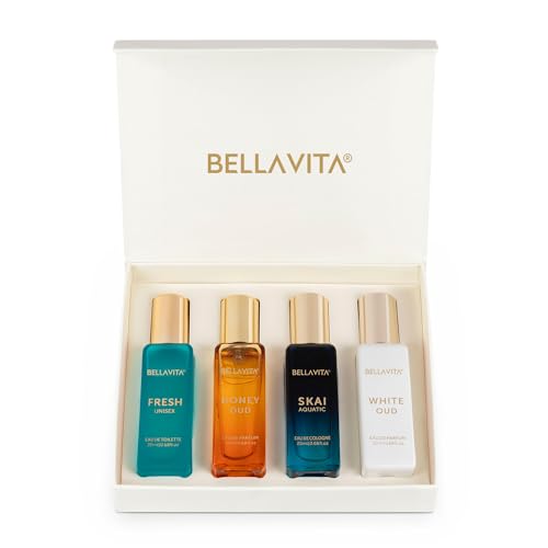 Bella Vita Luxury Unisex Eau De Parfum Gift Set 4x20 ML - SKAI, FRESH, WHITEOUD, PATCHOULI