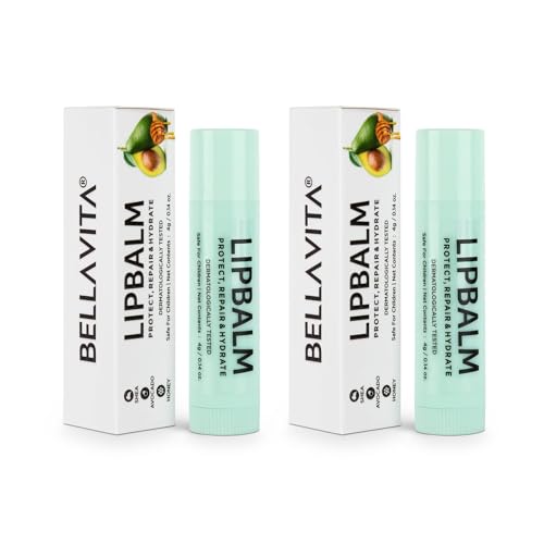 Bella Vita Organic Lip Balm NicoBalm 2 Pack For Women,Men, Boys & Girls To Hydrate Dry, Chapped, Damaged Lips & Get Baby Lips | Pre Smoke Balm | Pre Lipstick Balm, 4 gm Each Transparent