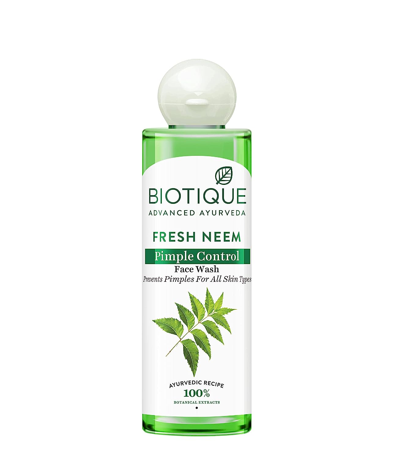Biotique Fresh Neem Pimple Control Face Wash Prevents Pimples For All Skin Types , 200ml