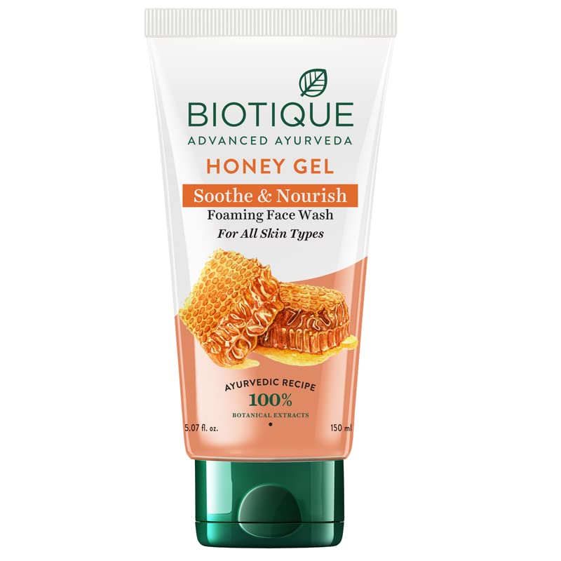 Biotique Honey Gel Soothe & Nourish Foaming Face Wash For All Skin Types 150 Ml