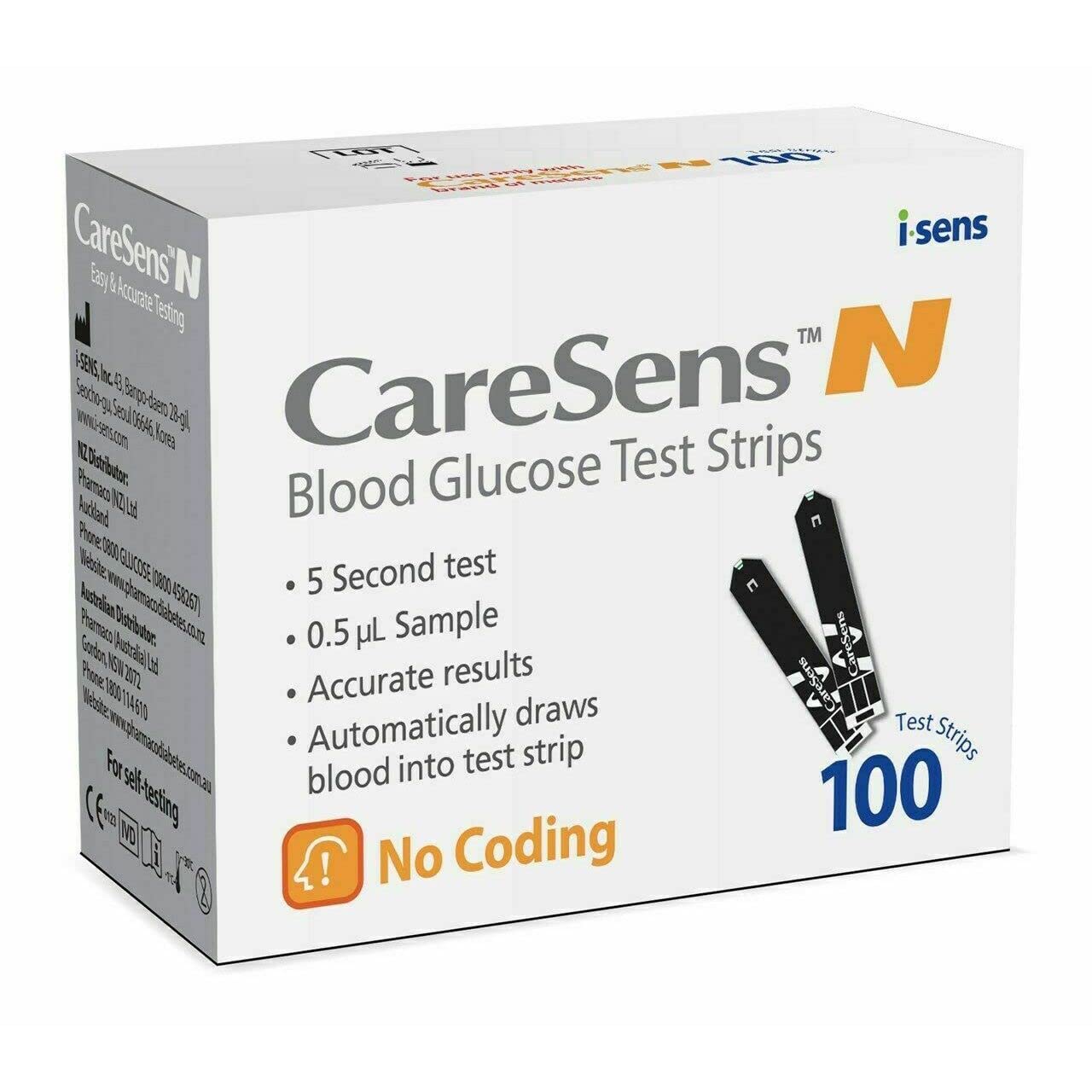 CareSens N Blood Glucose 100 TEST STRIPS