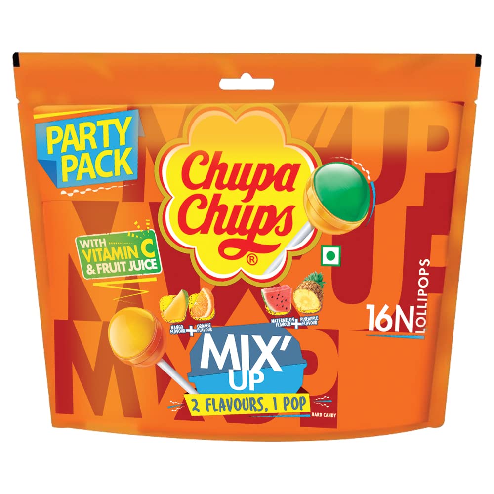 Chupa Chup, Mix'up Lollipos party Pack, 192 g, 16 pc