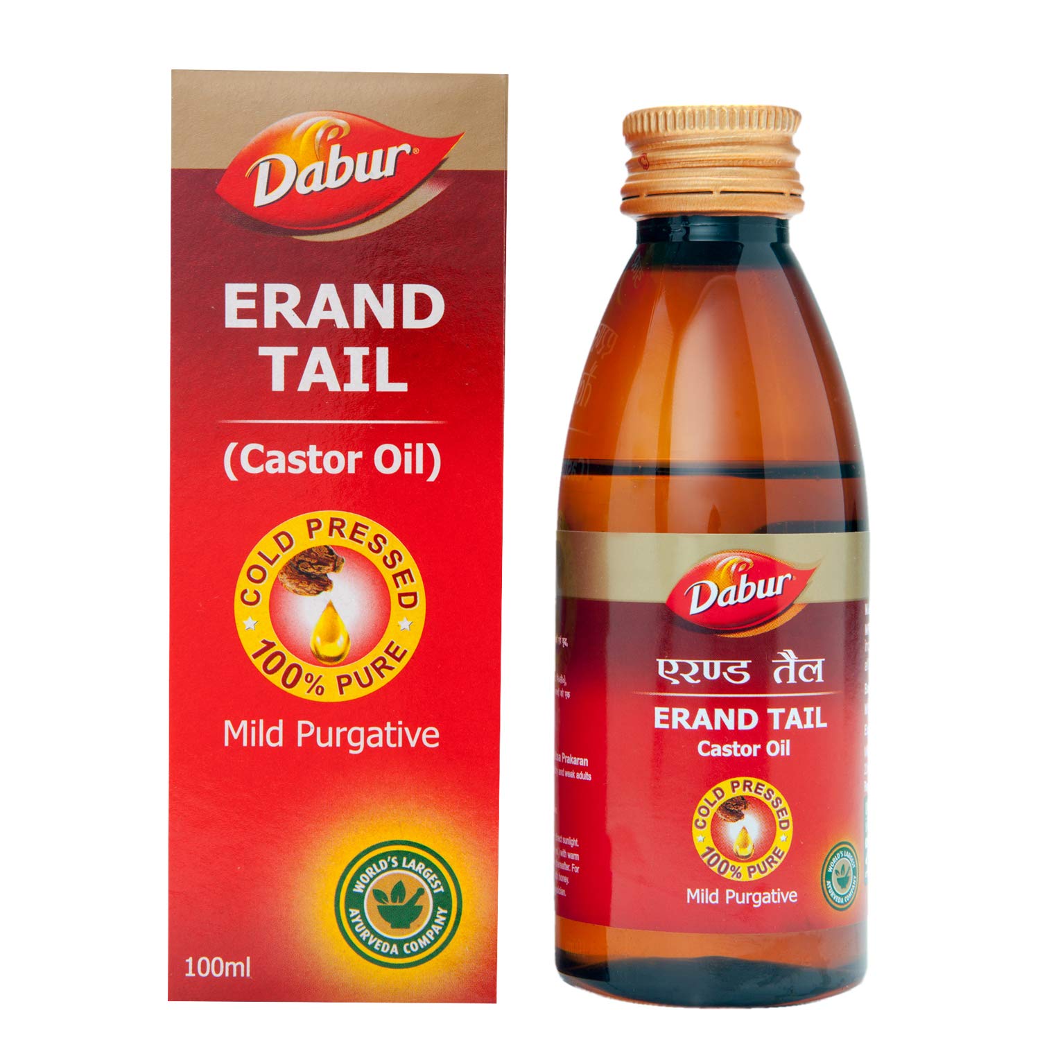 Dabur Erand Tail Pure Cold Pressed Castor Oil - 100 Ml