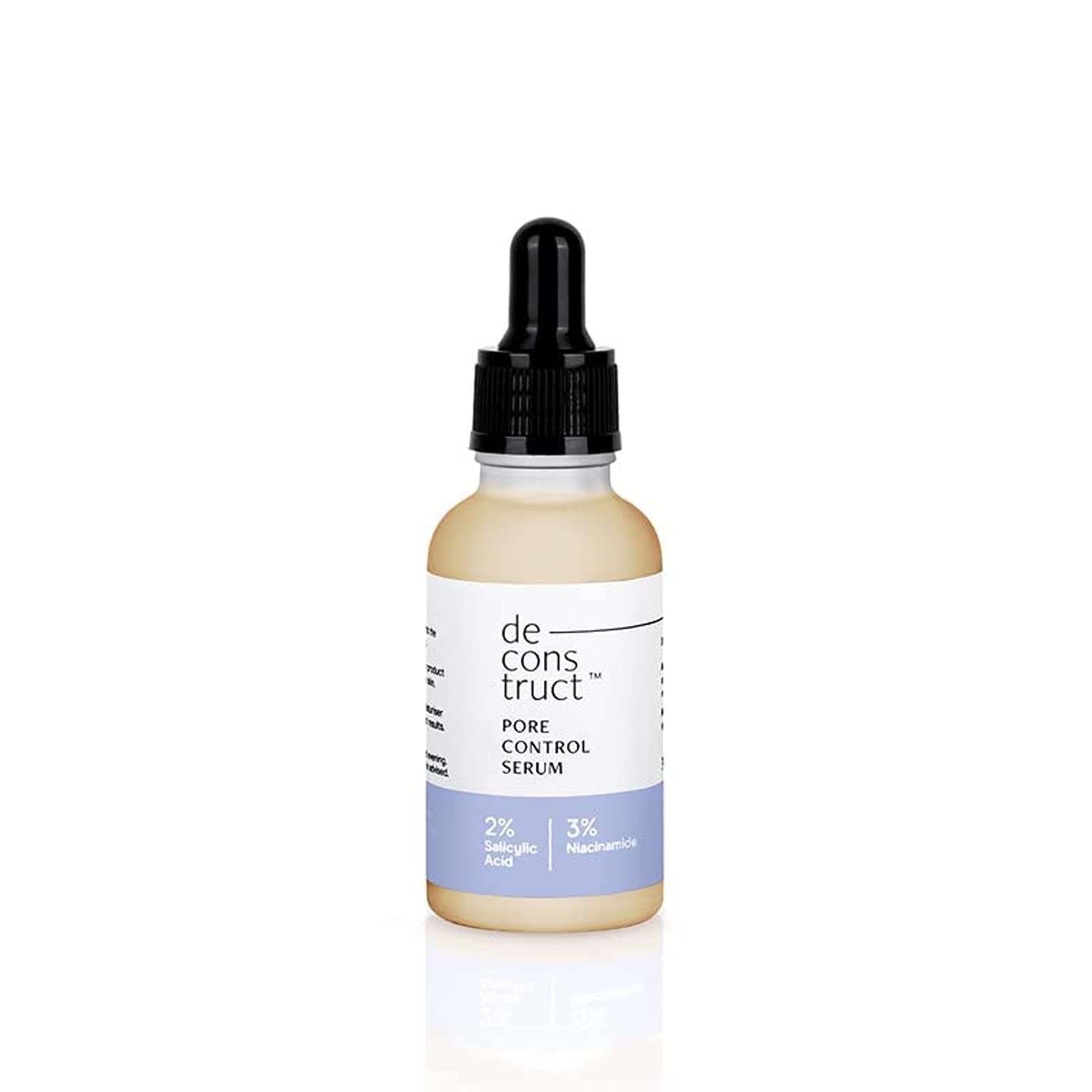 Deconstruct Pore Control Face Serum |2% Salicylic Acid 3% Niacinamide Serum For Acne, Acne Marks, Open Pores & Blackheads | Controls Oil | Beginner Friendly | 30ml