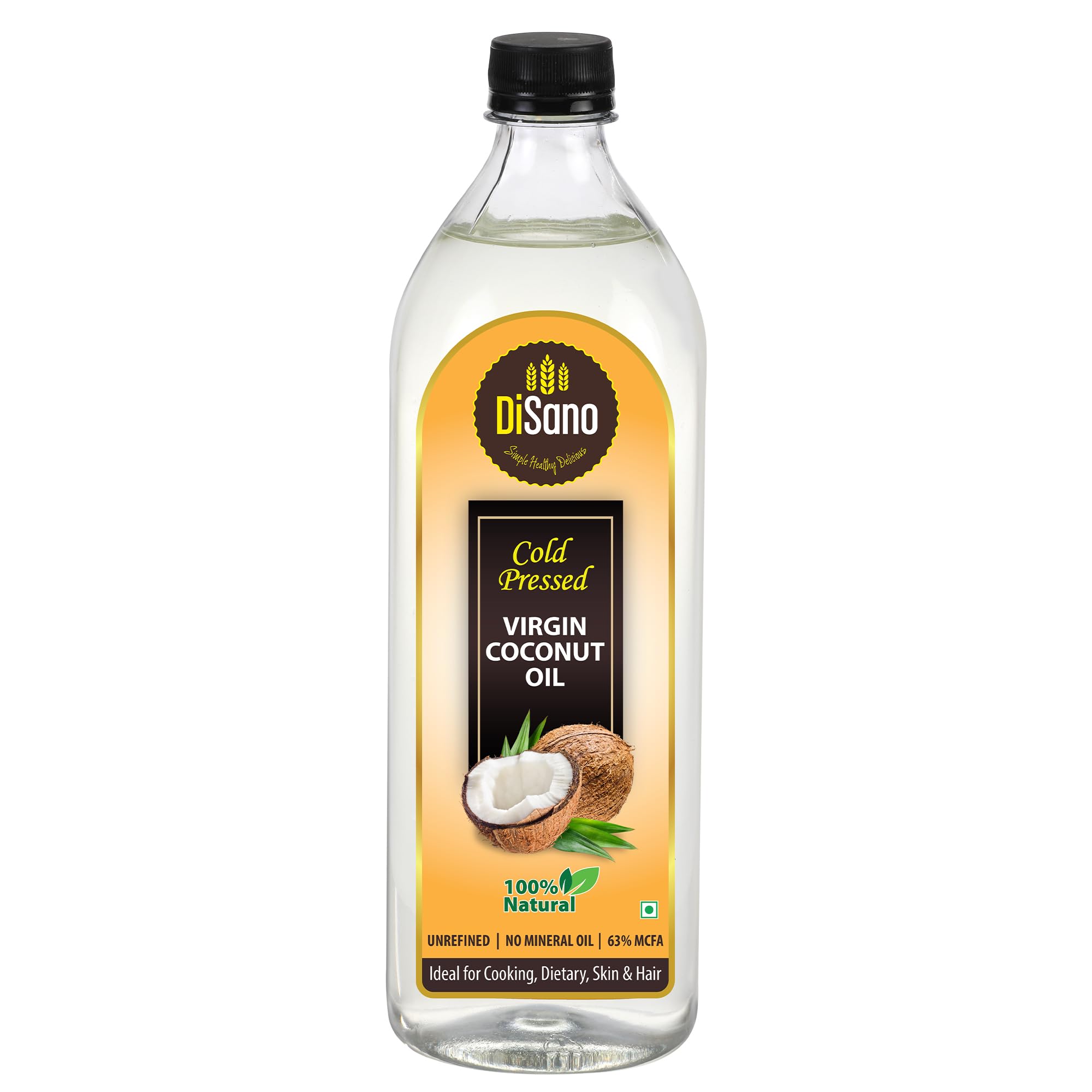 DiSano Cold Press Virgin Coconut Oil Bottle, 500 ml