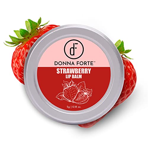 Donna Forte Strawberry Lip Balm with Vitamin E for Long Lasting Moisturization and Healthy Lips | All Skin Types | Women | 5g