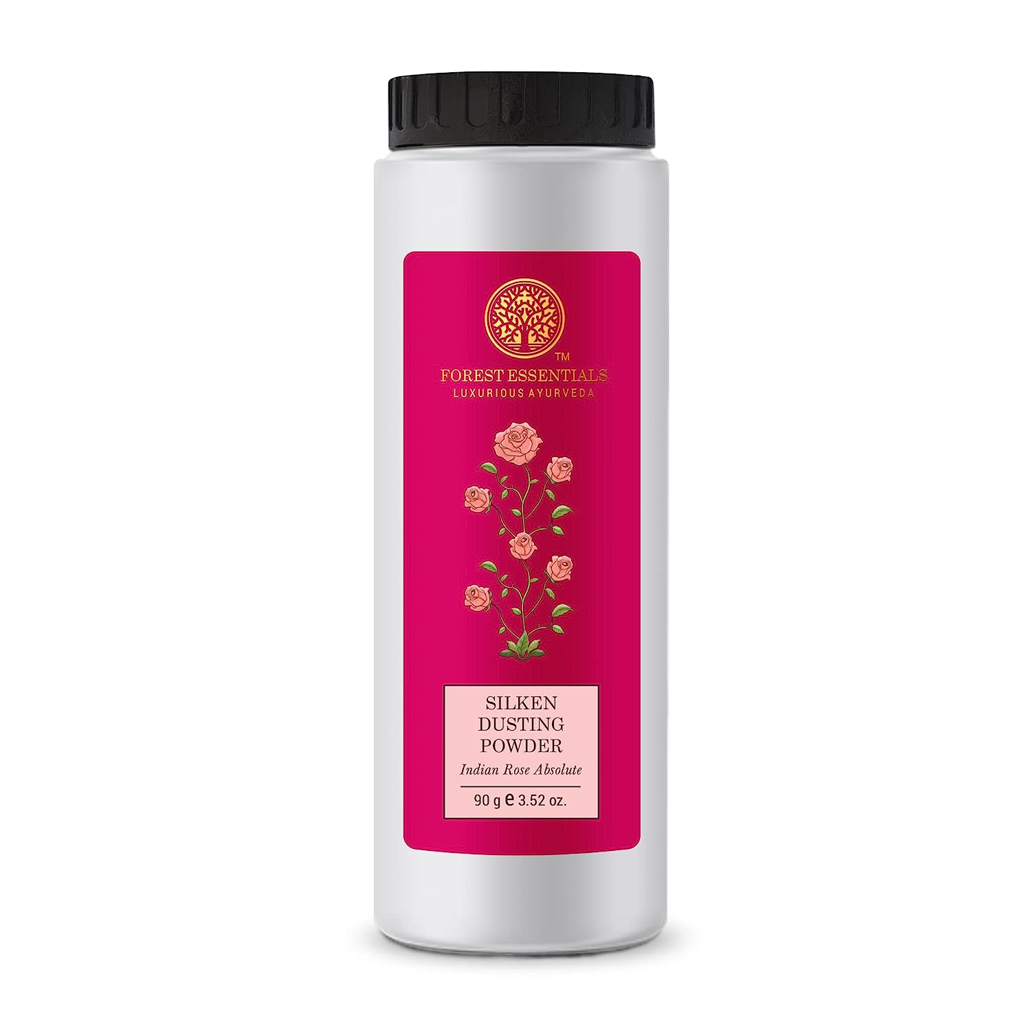 Forest Essentials Silken Dusting Powder Indian Rose Absolute 100g (Talcum Powder)