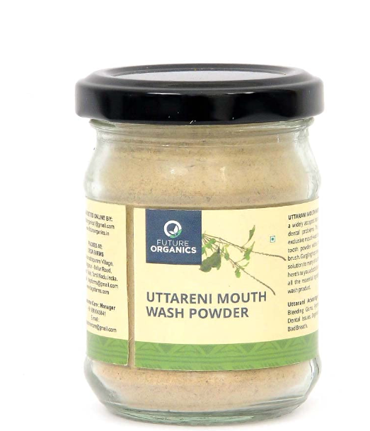 Future Organics Uttarani Powder Mouth Wash For Healthy Gums - 100 gm