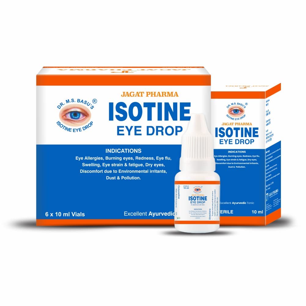 Isotine Eye Drop made from Palash, Apmarg, Alum, aqua 100% Ayurvedic - pack of 6 Vials