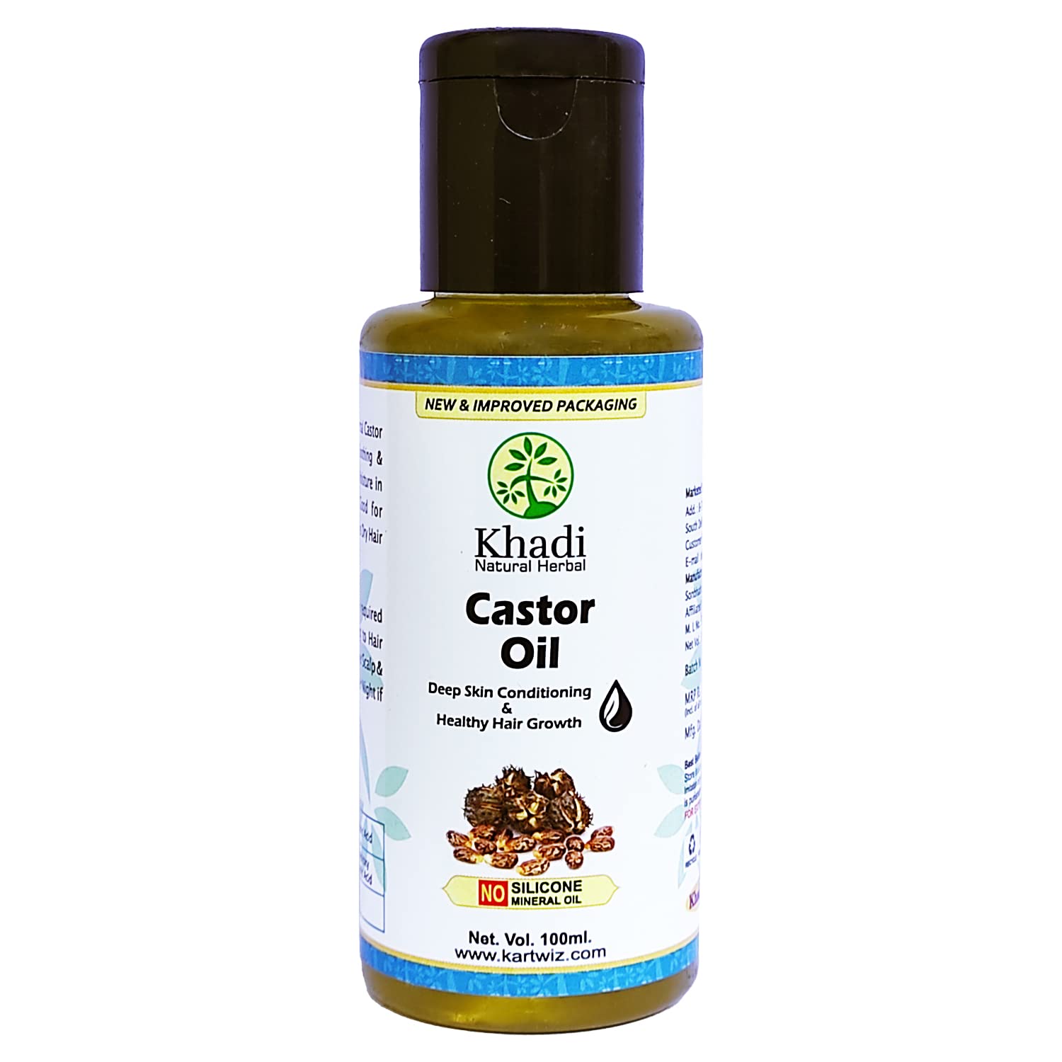 Khadi Natural Herbal Castor Oil for Hair Growth - 100ml
