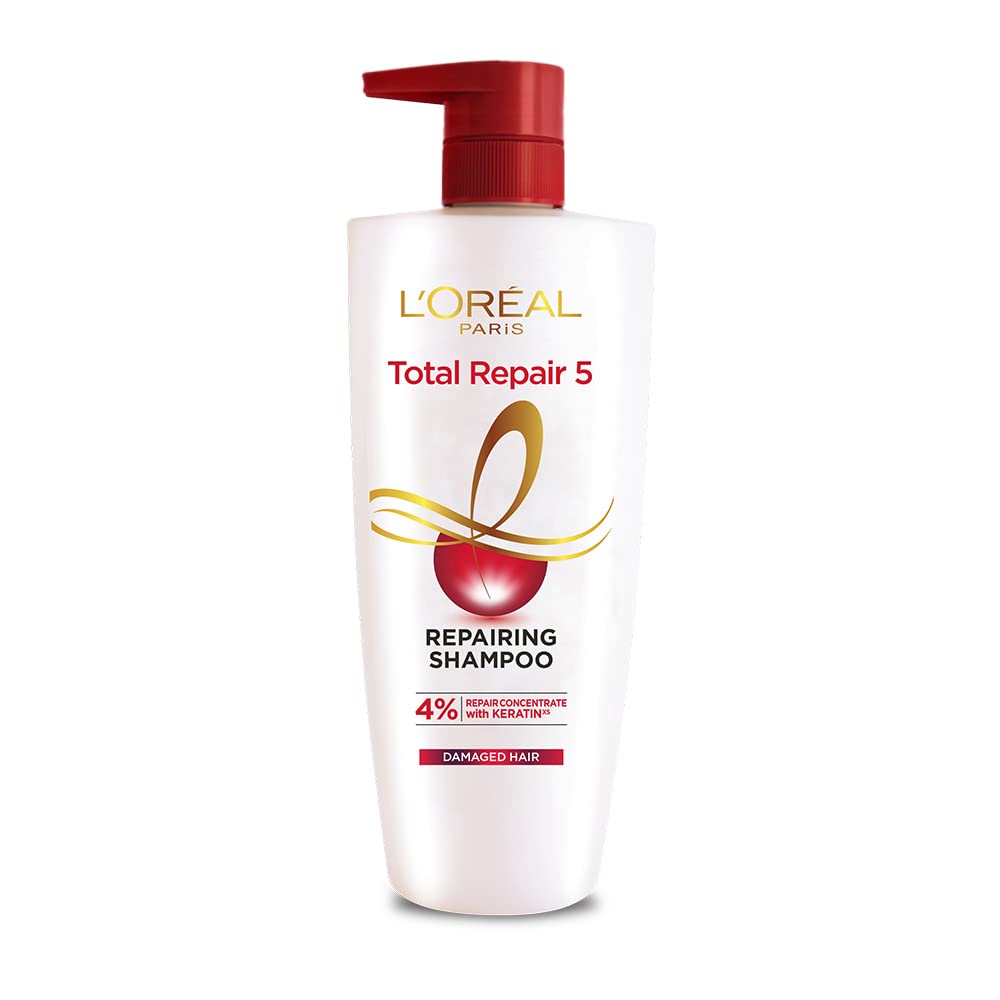 L'Oreal Paris Shampoo, For Damaged and Weak Hair, With Pro-Keratin + Ceramide, Total Repair 5, 1L  (1000ml)
