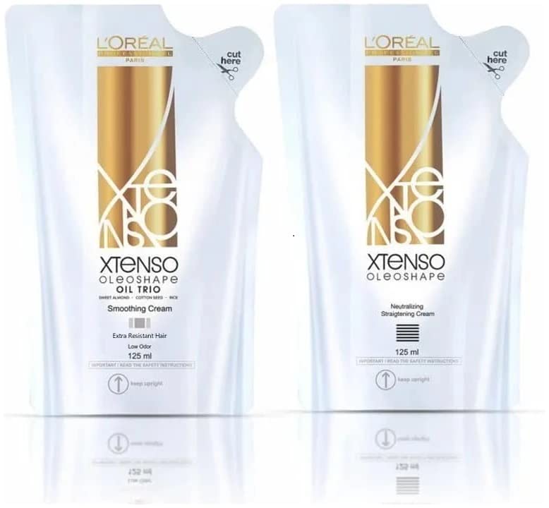 L'Oreal X-Tenso Oleoshape Smoothing Extra Resistant Hair Straightener (125ml) + Neutralizing Cream (125ml)