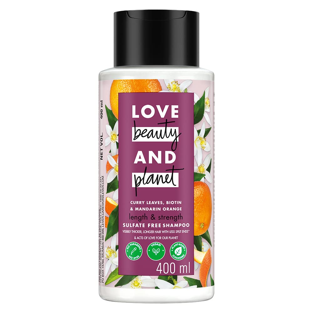 Love Beauty & Planet Curry Leaves, Biotin & Mandarin Shampoo, 400ml