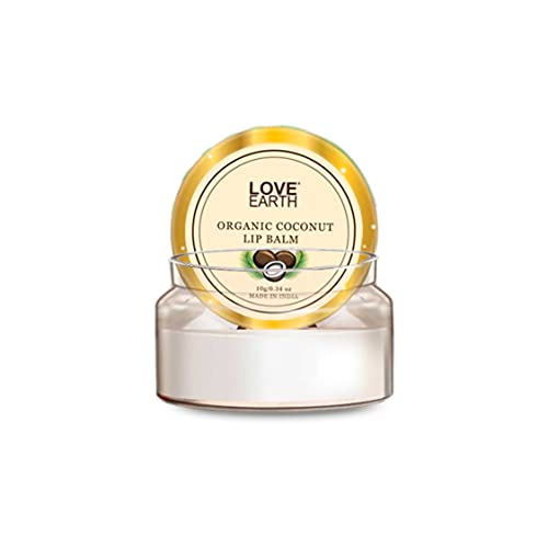 Love Earth Coconut Lip Balm For Dry & Chapped Lips, An Ayurvedic Lip Moisturizer With Vitamin E, Shea Butter & Cocoa Butter 10gm