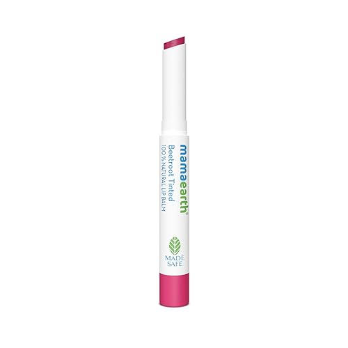 Mamaearth Beetroot Tinted 100% Natural Lip Balm with Beetroot & Beeswax - 2 g | | 12 Hr Moisturization | For Dry & Chapped Lips | Natural Pink Tint | Brightens Lips