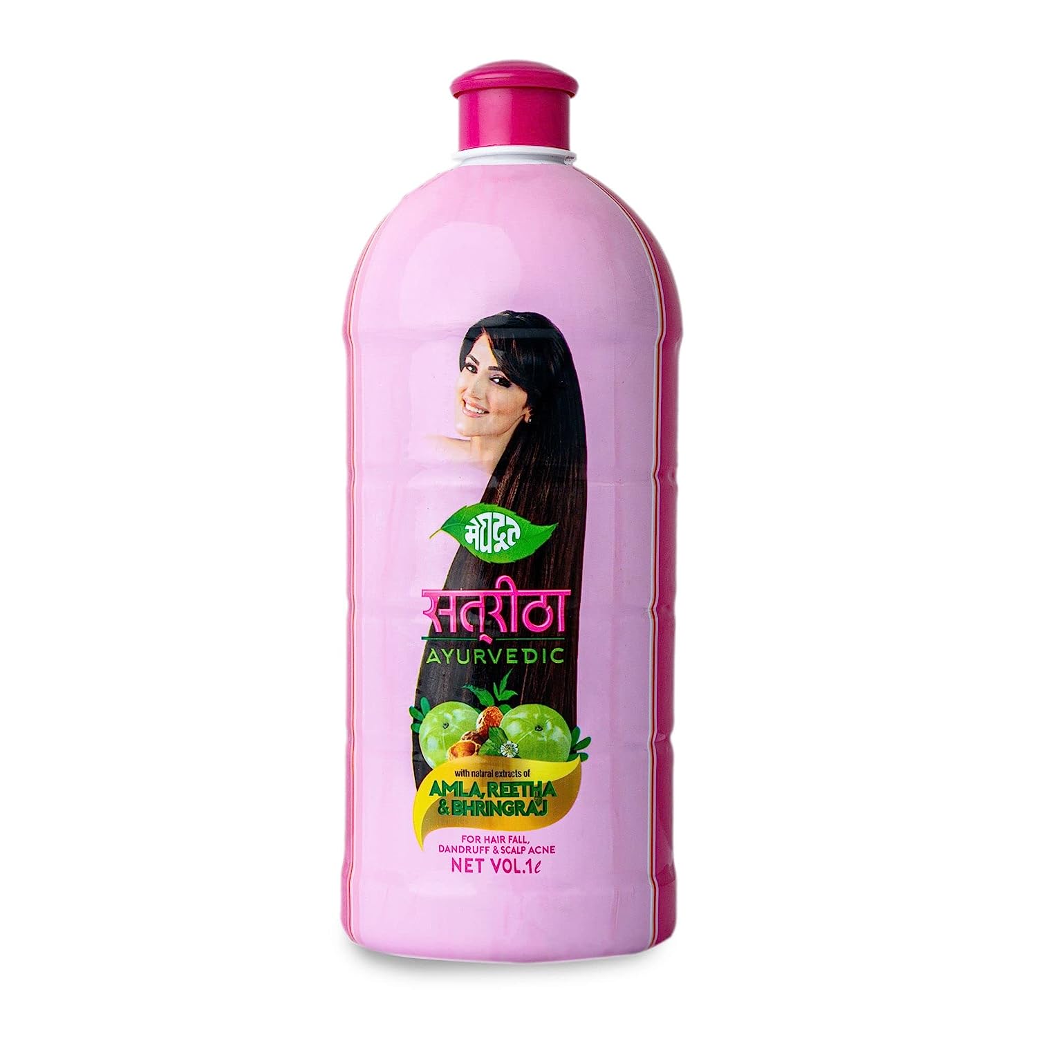 Meghdoot Ayurvedic Satreetha Shampoo with extracts of Amla, Reetha and Bhringraj for Hair-fall Control |Dandruff Control|Scalp Acne 1L  (1000ml)