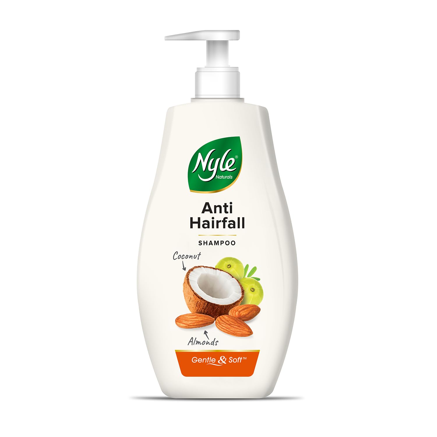 Nyle Naturals Anti-Hair fall Shampoo, with Coconut Milk, Badam and Amla - 1L  (1000ml)
