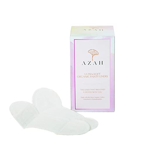Panty Liners for Women Daily Use by AZAH (Pack of 40) Organic Cotton Pantyliners for Hygienic & Protects Underwear