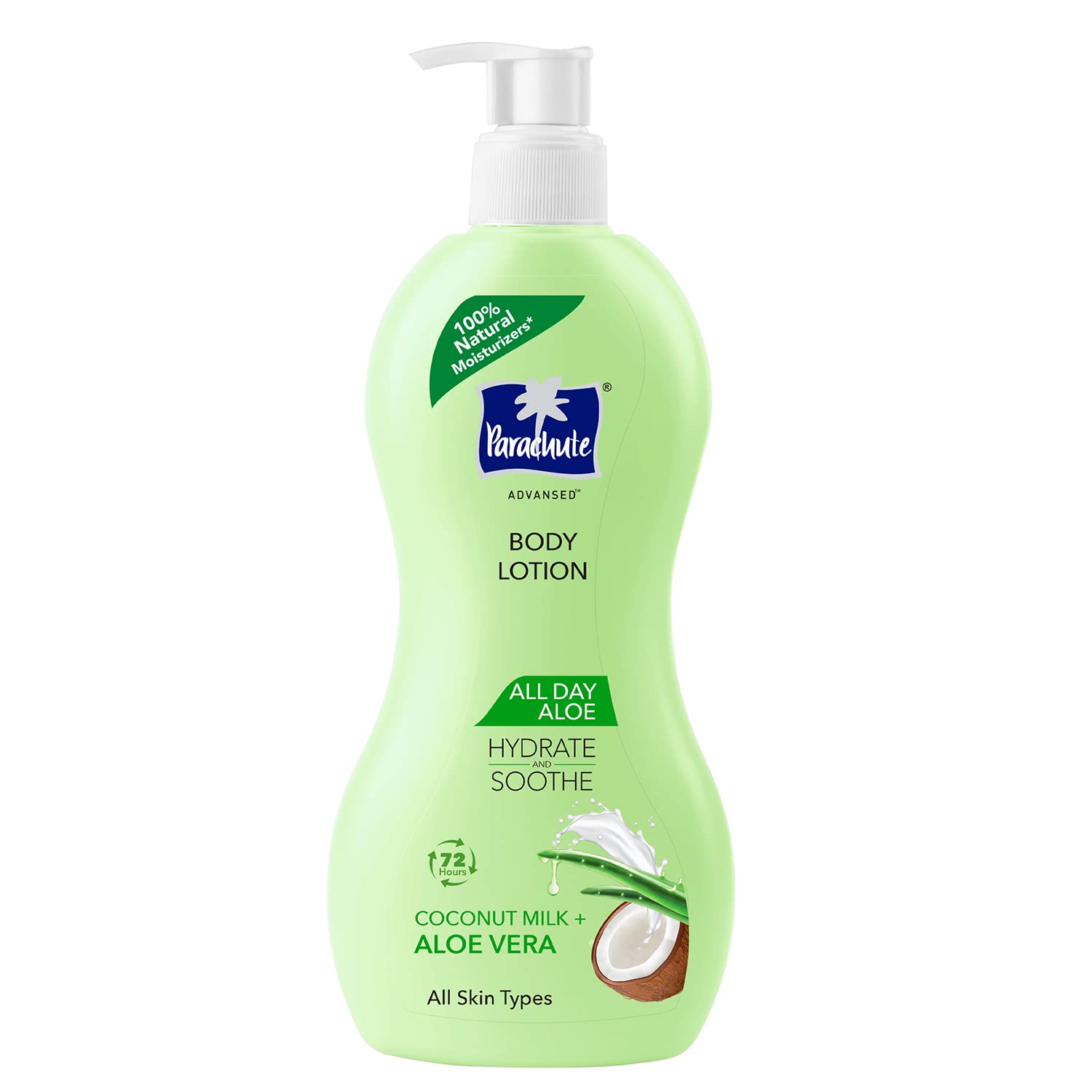 Parachute Advansed All Day Aloe Lotion, 100% Natural Moisturisers, 400ml