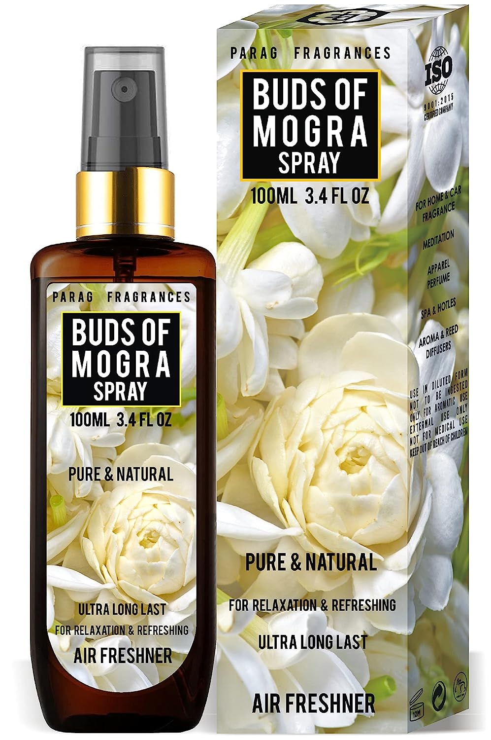 Parag Fragrances Buds of Mogra Essential Oil Spray -100ml