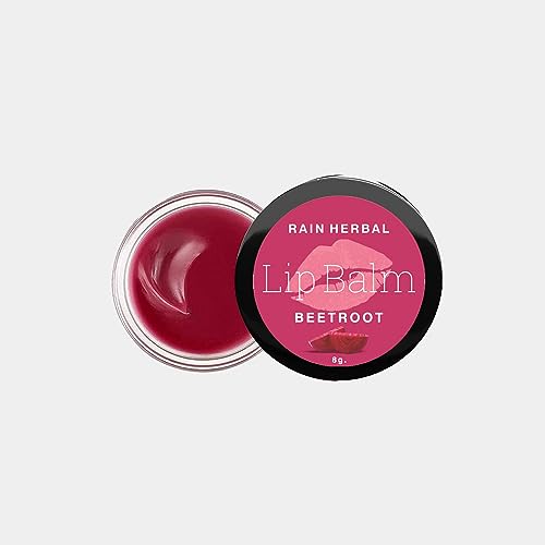 Rain Herbal BeetRoot Lip Balm with Desi Ghee & Butter for Hydrated and Nourishing Lips| 24 H Melt in Moisture Formula | 8gm