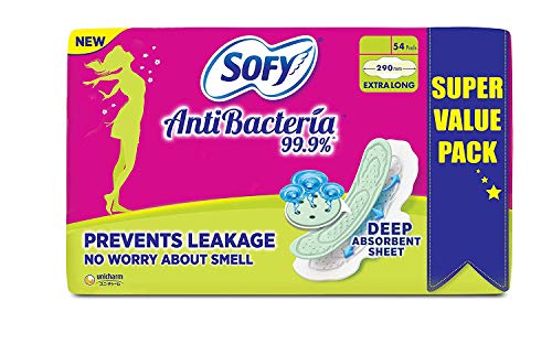 Sofy Anti Bacteria Extra Long Sanitary Pads, Pack of 44