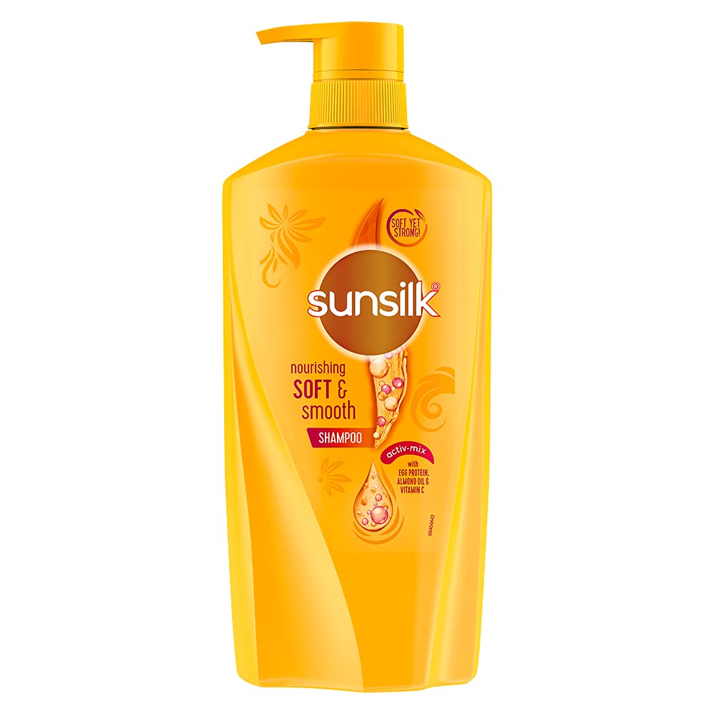 Sunsilk Nourishing Soft & Smooth Shampoo, Enriched With Natural Oils For Softer And Smoother Hair, 650 ml / 21.97 fl oz